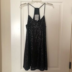 Festive black sequin Pearl dress size 6